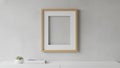 Minimalist Interior Wall Art Concept with Modern Frame and Decor Royalty Free Stock Photo